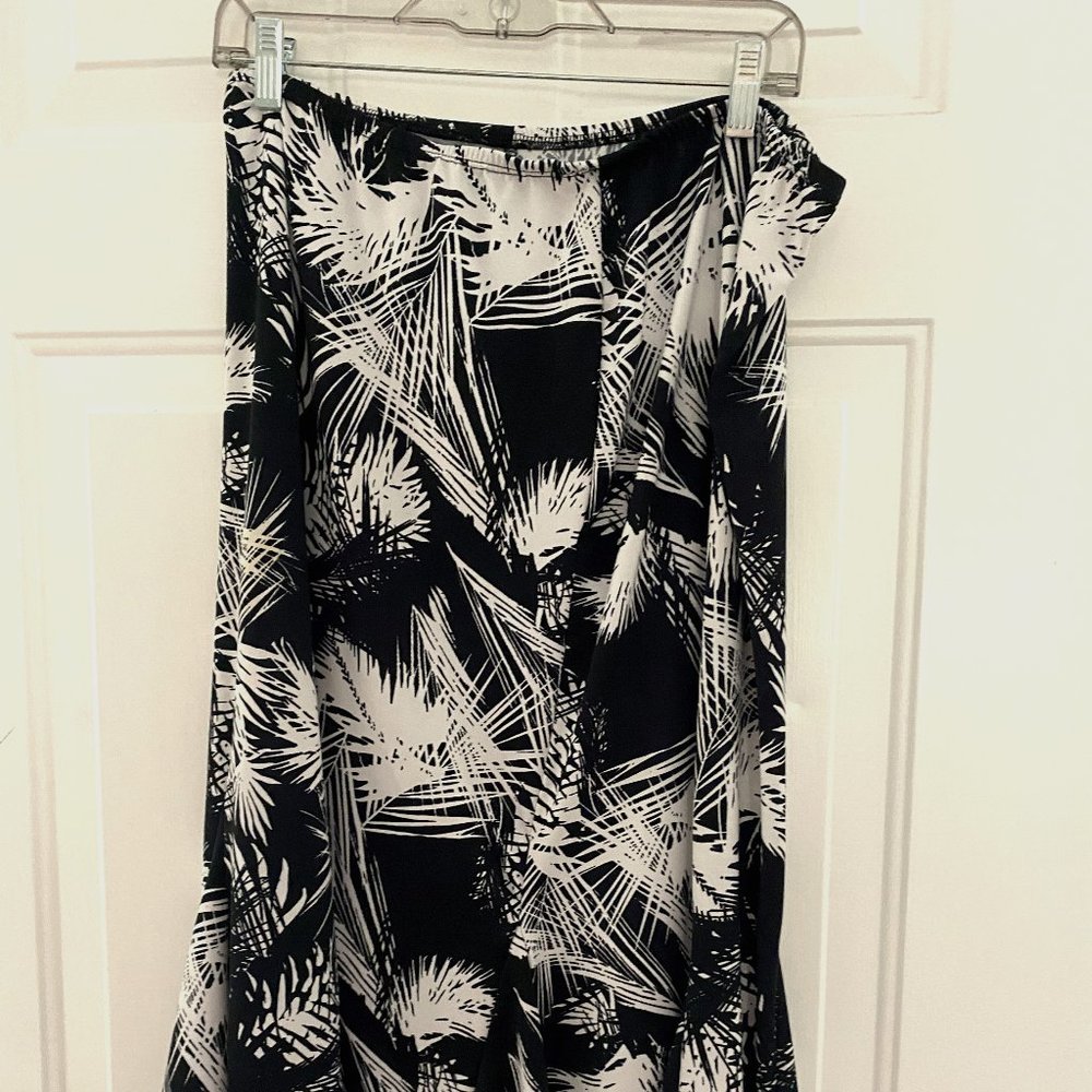Kim Rogers, Women's Skirt, Size L, Color Black/Whi